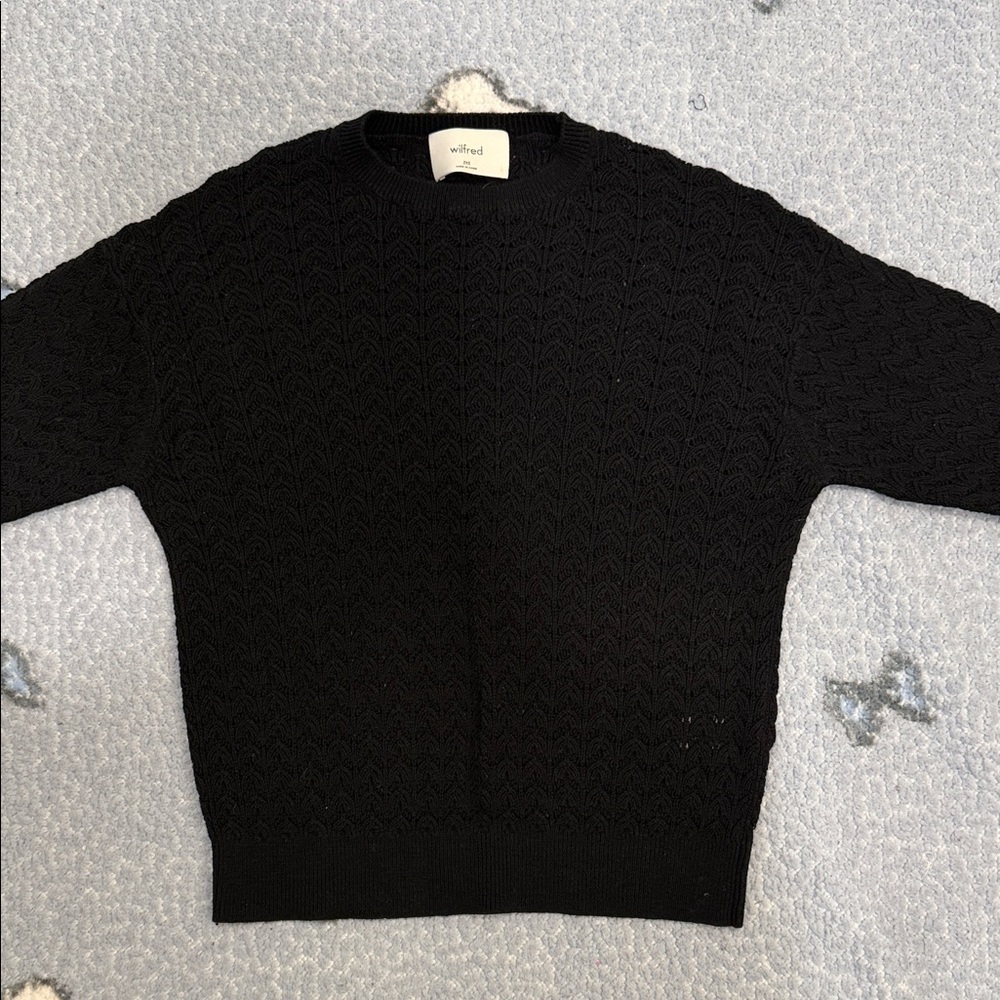 Aritzia Black Crew Neck Sweater